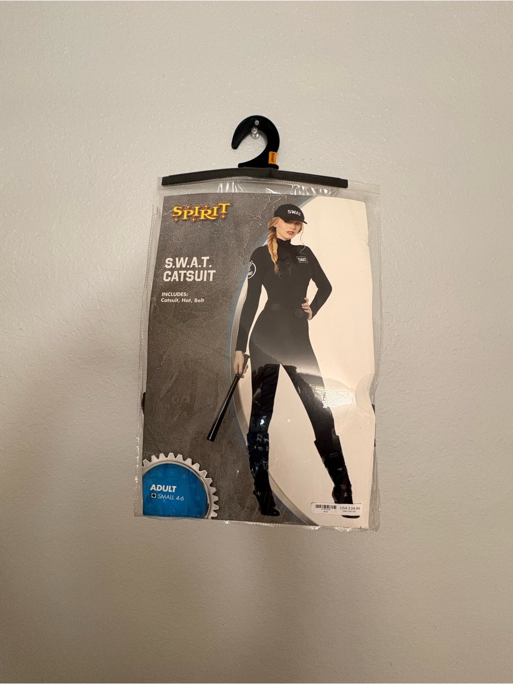 Spirit Halloween Black S.W.A.T. Catsuit Jumpsuit